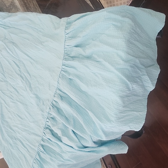 Calvin KLEIN women's Gauze Knot Front Midi Dress In Seaspray New Size 14 - Picture 4 of 8